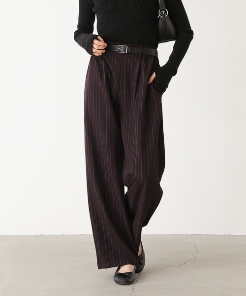 『ピンストライプストレートパンツ』（その他パンツ）｜n'OrLABEL（ノアールレーベル）
