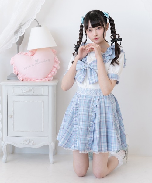 DearMyLove(ディアマイラブ)の「ウエストレースパールフリルスカート(スカート・レディース・ブルー/ベビーピンク/ブラック・3L/LL/LARGE/MEDIUM/SMALL)」の21枚目の写真