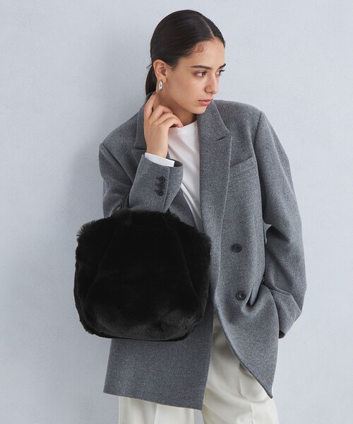 green label relaxing(グリーンレーベルリラクシング)の「フェイクファー 2WAY バッグ(ショルダーバッグ・レディース・モカ/その他1/グレー/ライトブルー/ブラック・FREE)」の6枚目の写真