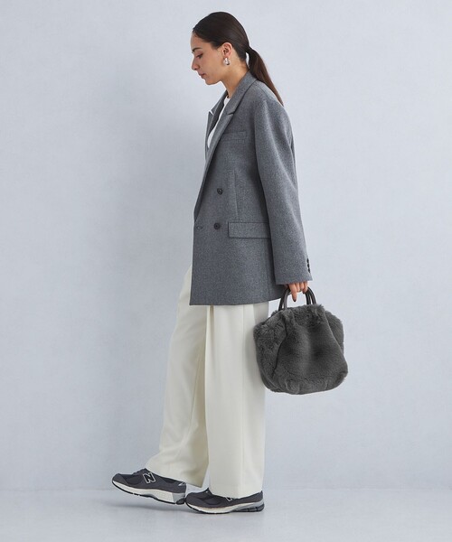 green label relaxing(グリーンレーベルリラクシング)の「フェイクファー 2WAY バッグ(ショルダーバッグ・レディース・モカ/その他1/グレー/ライトブルー/ブラック・FREE)」の9枚目の写真