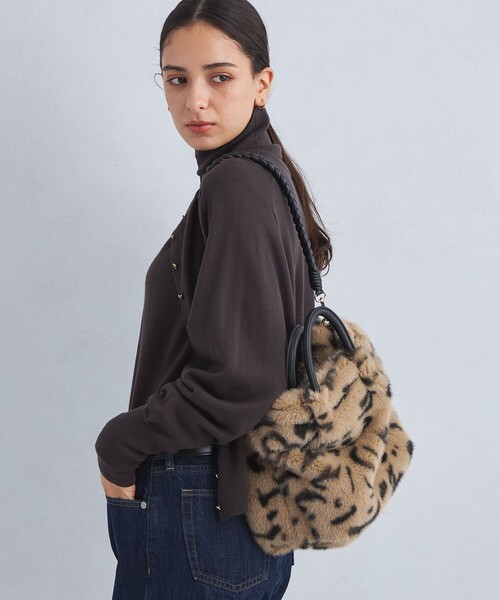 green label relaxing(グリーンレーベルリラクシング)の「フェイクファー 2WAY バッグ(ショルダーバッグ・レディース・モカ/その他1/グレー/ライトブルー/ブラック・FREE)」の20枚目の写真