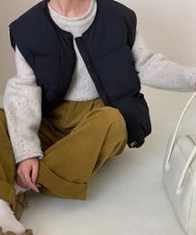 Ritzy | ノーカラー ショート丈 エコダウンベスト(ダウンベスト)