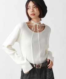 PAGEBOY | チョーカーリブニットプルオーバー(ニット/セーター)