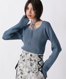 PAGEBOY | チョーカーリブニットプルオーバー(ニット/セーター)