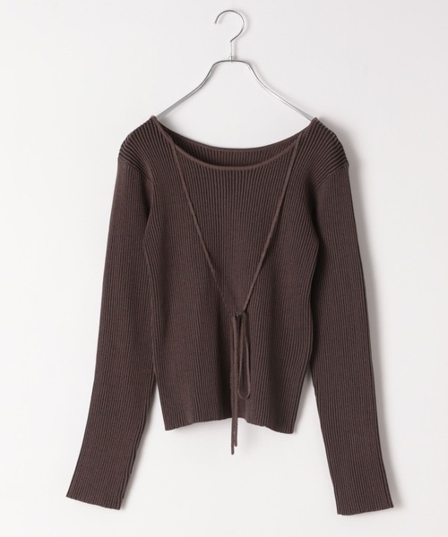 PAGEBOY（ページボーイ）の「チョーカーリブニットプルオーバー（ニット/セーター・レディース・ブラウン/ブラック/オフホワイト/ブルー・FREE）」の18枚目の写真