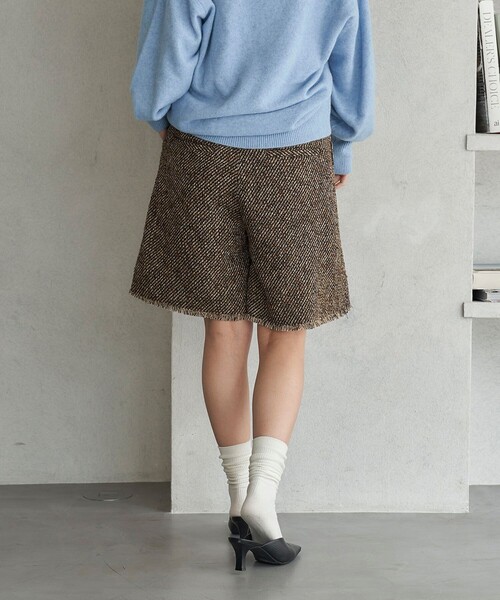 FREAK'S STORE(フリークスストア)の「FREAK’S STORE/フリークスストア The Yarn. ミックスツイードショーツ(その他パンツ・レディース・ブラウン・SMALL/MEDIUM)」の3枚目の写真