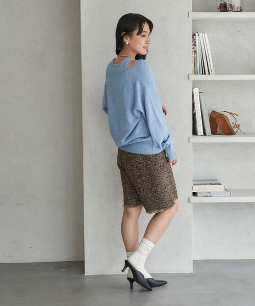 FREAK'S STORE(フリークスストア)の「FREAK’S STORE/フリークスストア The Yarn. ミックスツイードショーツ(その他パンツ・レディース・ブラウン・SMALL/MEDIUM)」の5枚目の写真