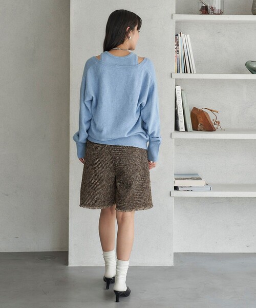 FREAK'S STORE(フリークスストア)の「FREAK’S STORE/フリークスストア The Yarn. ミックスツイードショーツ(その他パンツ・レディース・ブラウン・SMALL/MEDIUM)」の6枚目の写真