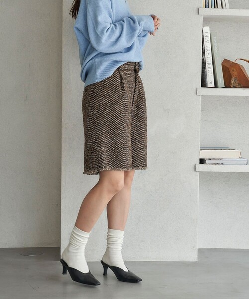 FREAK'S STORE(フリークスストア)の「FREAK’S STORE/フリークスストア The Yarn. ミックスツイードショーツ(その他パンツ・レディース・ブラウン・SMALL/MEDIUM)」の7枚目の写真