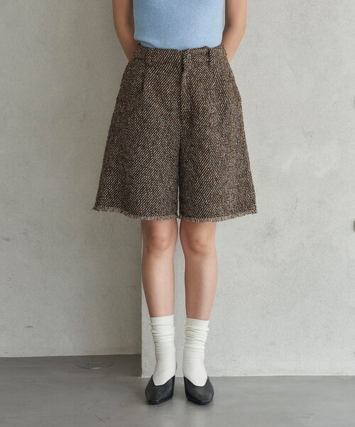 FREAK'S STORE(フリークスストア)の「FREAK’S STORE/フリークスストア The Yarn. ミックスツイードショーツ(その他パンツ・レディース・ブラウン・SMALL/MEDIUM)」の9枚目の写真