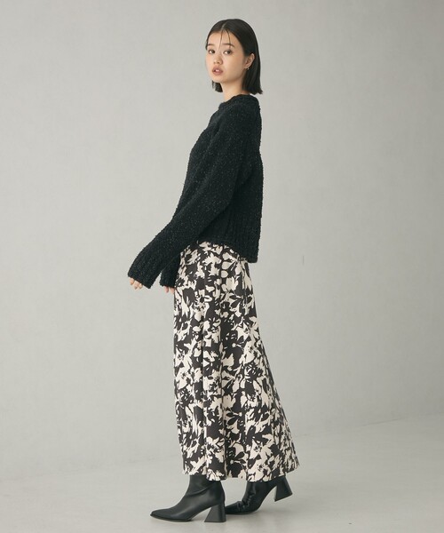 EMMEL REFINES（エメルリファインズ）の「＜EMMEL REFINES＞EM フラワープリント タックスカート（スカート・レディース・その他1/ダークブラウン・S/M）」の10枚目の写真