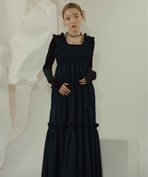 Ezick | Many ribbon ティアードボリュームワンピース(ワンピース)