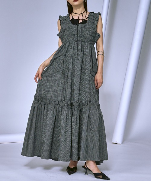 セール】Many ribbon ティアードボリュームワンピース（ワンピース