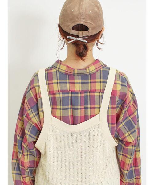 Samansa Mos2（サマンサ モスモス）の「麻タッチニットベスト（ベスト・レディース・チャコールグレー/カーキ/キナリ・F）」の21枚目の写真