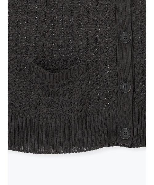 Samansa Mos2（サマンサ モスモス）の「麻タッチニットベスト（ベスト・レディース・チャコールグレー/カーキ/キナリ・F）」の11枚目の写真