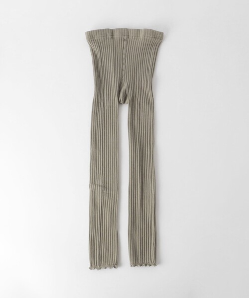 green label relaxing（グリーンレーベルリラクシング）の「GLR リブ レギンス（レギンス/スパッツ・キッズ・ブラック/ベージュ・S(100-110cm)/M(110-130cm)/L(120-140cm)）」の2枚目の写真