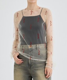tシャツ 「PoI」tulle shell flw カットソー レディース PoI tシャツ 「PoI」tulle shell flw カットソー レディース