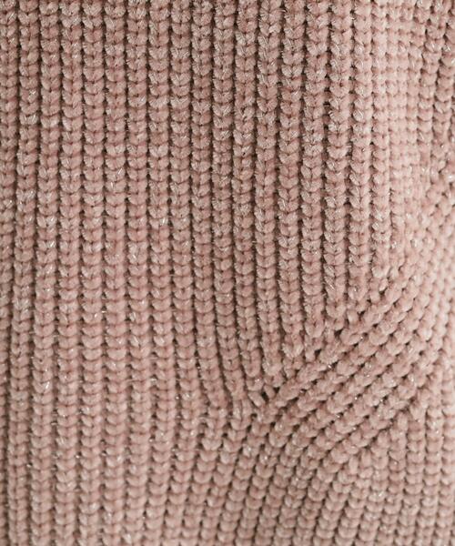 Cutie Blonde(キューティーブロンド)の「◆【S-LL/前後2WAY】大人のゆるさが魅力 ベロア風ラメモールニット(ニット/セーター・レディース・ベビーピンク/オリーブ/ネイビー/ナチュラル・04/03/02/01)」の18枚目の写真