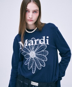 SWEATSHIRT FLOWERMARDI NEEDLEWORK スウェットシャツ フラワーマルディ ニードルワーク スウェット Mardi Mercredi マルディメクルディ のファッション通販