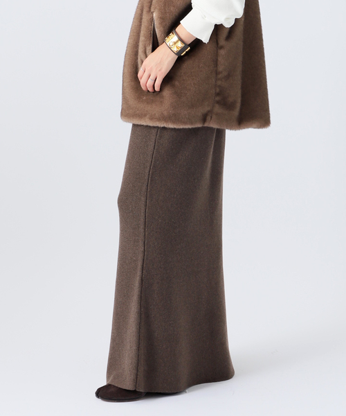 AP STUDIO（エーピーストゥディオ）の「カシミヤミックスニットスカート（スカート・レディース・ブラウン/チャコールグレー・36/38）」の18枚目の写真