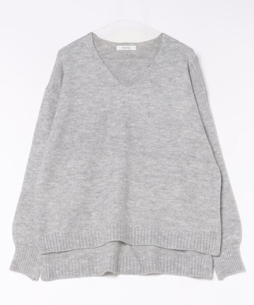 DouDou（ドゥドゥ）の「【WEB限定】ヤクライクVネックプルオーバー（ニット/セーター・レディース・ライトグレー/ベージュ/ブルー/ブラック/アイボリー・FREE）」の17枚目の写真