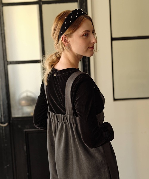 ベロアロングスリーブTシャツ（Tシャツ/カットソー）｜Mia