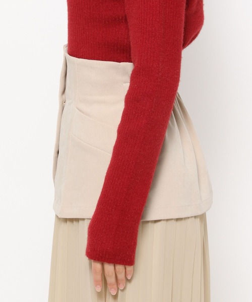 mysty woman（ミスティウーマン）の「コルセットSETプリーツスカート 246330（スカート・レディース・グレー/ブラック/アイボリー・FREE）」の14枚目の写真