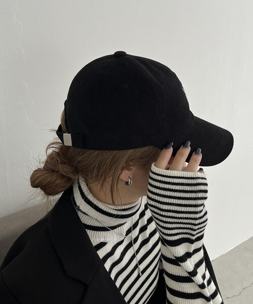 CAPRICIEUX LE'MAGE（カプリシューレマージュ）の「ロゴキャップ（キャップ・レディース・ブラック/ベージュ・FREE）」の4枚目の写真