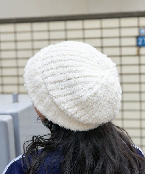 FREAK'S STORE（フリークスストア）の「ブークレニットキャップ/ビーニー（ニットキャップ/ビーニー・レディース・ベージュ/ホワイト/ピンク・ONE SIZE）」の9枚目の写真