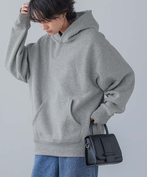 itto...（イット）の「HEAVY WEIGHT SWEAT 裏起毛BIGパーカー（パーカー・レディース・グリーン/オートミール/モカ/ブラック/チャコールグレー/杢グレー・M/L）」の4枚目の写真