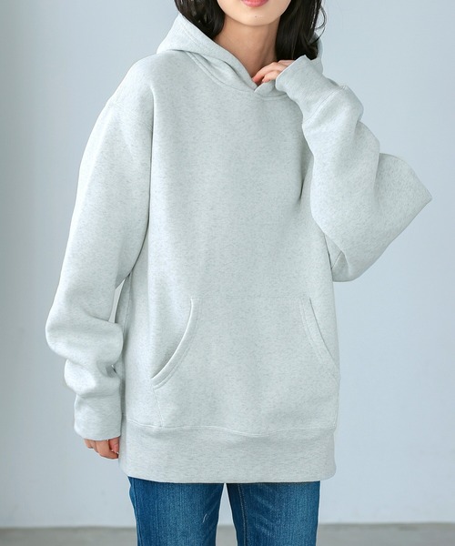 itto...（イット）の「HEAVY WEIGHT SWEAT 裏起毛BIGパーカー（パーカー・レディース・グリーン/オートミール/モカ/ブラック/チャコールグレー/杢グレー・M/L）」の21枚目の写真