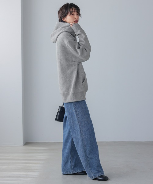 itto...（イット）の「HEAVY WEIGHT SWEAT 裏起毛BIGパーカー（パーカー・レディース・グリーン/オートミール/モカ/ブラック/チャコールグレー/杢グレー・M/L）」の18枚目の写真
