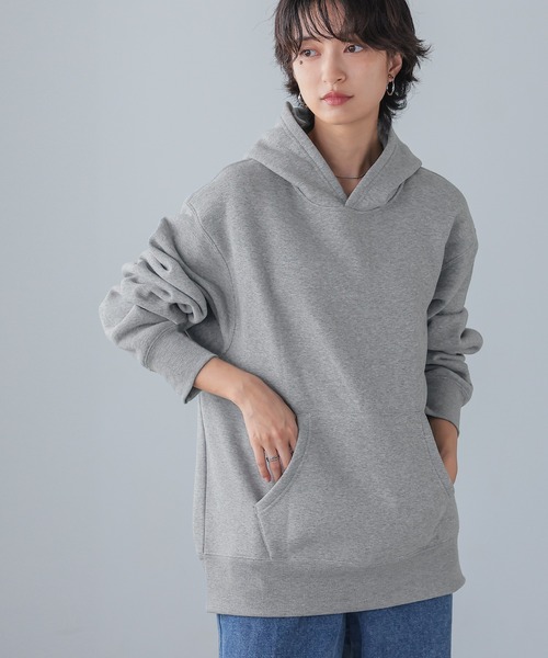 itto...（イット）の「HEAVY WEIGHT SWEAT 裏起毛BIGパーカー（パーカー・レディース・グリーン/オートミール/モカ/ブラック/チャコールグレー/杢グレー・M/L）」の16枚目の写真
