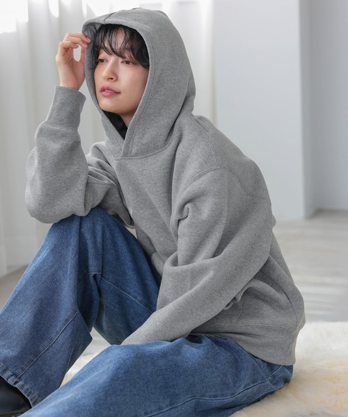 itto...（イット）の「HEAVY WEIGHT SWEAT 裏起毛BIGパーカー（パーカー・レディース・グリーン/オートミール/モカ/ブラック/チャコールグレー/杢グレー・M/L）」の15枚目の写真