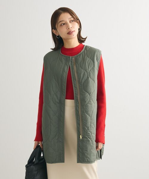 Green Parks(グリーンパークス)の「キルティングZIPベスト(ベスト・レディース・ブラック/カーキ/ホワイト系その他2・FREE)」の5枚目の写真