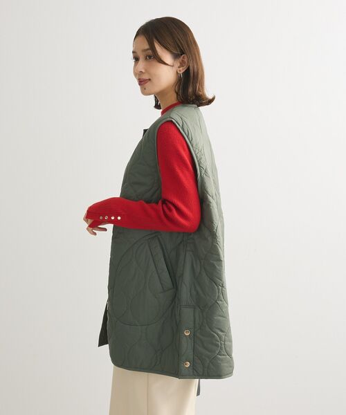 Green Parks(グリーンパークス)の「キルティングZIPベスト(ベスト・レディース・ブラック/カーキ/ホワイト系その他2・FREE)」の6枚目の写真