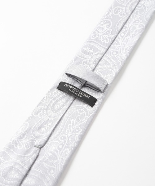 CROWDED CLOSET（クラウデッドクローゼット）の「シャドーペイズリー/シャドーストライプ柄クレリックタイ（ネクタイ・メンズ・シルバー/ボルドー/ネイビー/ラベンダー・FREE）」の9枚目の写真