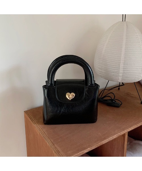 SALTMINT（ソルトミント）の「lady heart hand bag（ハンドバッグ・レディース・ブラック・ONE SIZE）」の7枚目の写真