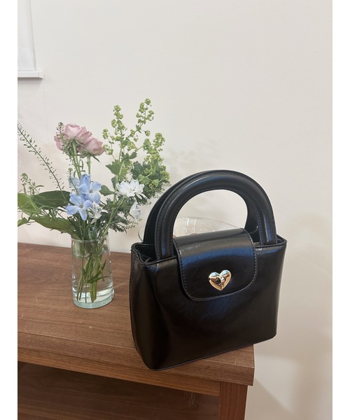 SALTMINT（ソルトミント）の「lady heart hand bag（ハンドバッグ・レディース・ブラック・ONE SIZE）」の9枚目の写真