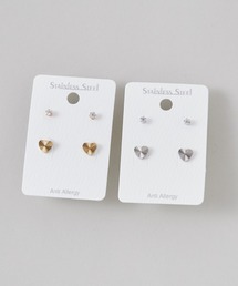 【 金属アレルギー対応 】 2set pierce / ピアス3セット サージカルステンレス  (両耳用)