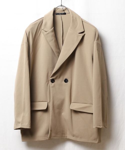 ARCHIVER(アーカイバ)の「梨地ルーズダブルテーラード(テーラードジャケット・メンズ・ベージュ/ブラウン/グレイッシュベージュ・FREE)」の1枚目の写真