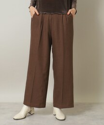 ITS'DEMO | 【後ろウエストゴム／マシンウォッシャブル】ツイルタックワイドパンツ(その他パンツ)