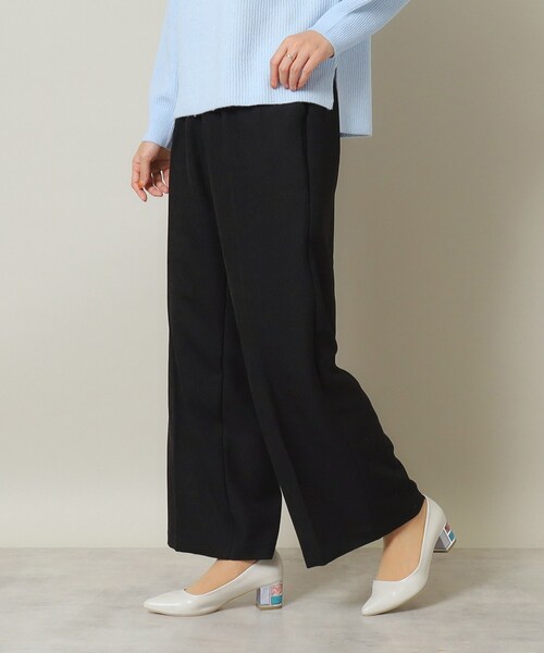 ITS'DEMO（イッツデモ）の「◆【後ろウエストゴム／マシンウォッシャブル】ツイルタックワイドパンツ（その他パンツ・レディース・ベージュ/ダークブラウン/ブラック・00）」の7枚目の写真