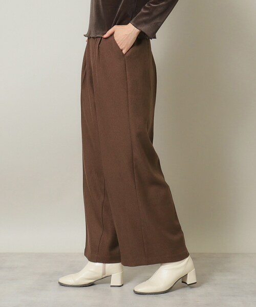 ITS'DEMO（イッツデモ）の「◆【後ろウエストゴム／マシンウォッシャブル】ツイルタックワイドパンツ（その他パンツ・レディース・ベージュ/ダークブラウン/ブラック・00）」の15枚目の写真