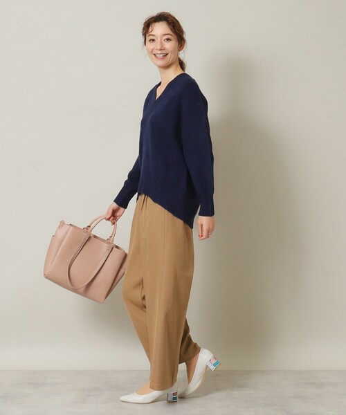 ITS'DEMO（イッツデモ）の「◆【後ろウエストゴム／マシンウォッシャブル】ツイルタックワイドパンツ（その他パンツ・レディース・ベージュ/ダークブラウン/ブラック・00）」の11枚目の写真