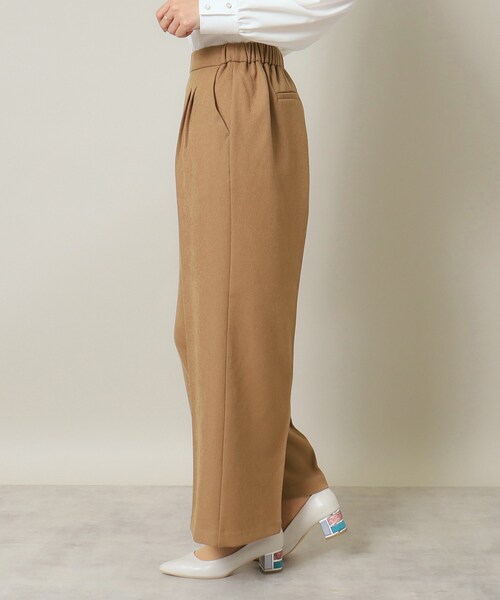ITS'DEMO（イッツデモ）の「◆【後ろウエストゴム／マシンウォッシャブル】ツイルタックワイドパンツ（その他パンツ・レディース・ベージュ/ダークブラウン/ブラック・00）」の13枚目の写真