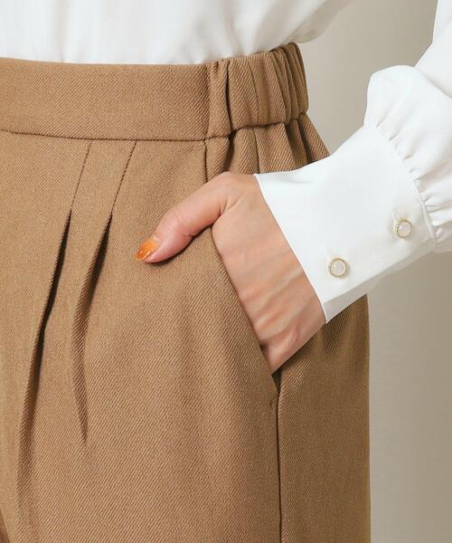 ITS'DEMO（イッツデモ）の「◆【後ろウエストゴム／マシンウォッシャブル】ツイルタックワイドパンツ（その他パンツ・レディース・ベージュ/ダークブラウン/ブラック・00）」の9枚目の写真