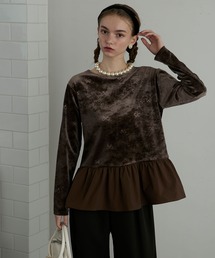 EDIT FOR LULU ベロアビジュートップス ベロア」に該当するトップス（ビジュー）ファッション通販
