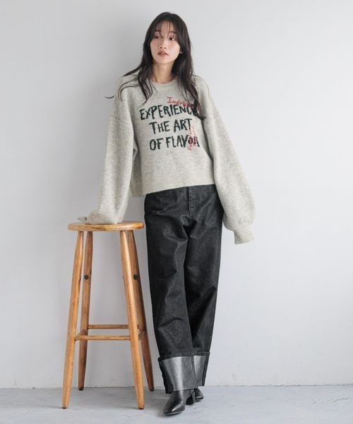 鹿角　端材 約25kg 012※ セール】ショートロゴニットプルオーバーLS 250498（ニット