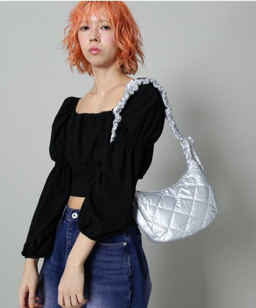 SIS(エスアイエス)の「【WEB限定】SIS/エスアイエス/キルティングナイロンバッグ(トートバッグ・レディース・ブラック/シルバー・F)」の22枚目の写真